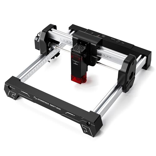 Graveur Laser ATOMSTACK Swift Mini 3W - Vitesse 10 000 mm/min - Point Laser 0,04 mm - Gravure Multi-matériaux & IA Texte-Image - Zone de travail 135x145 mm