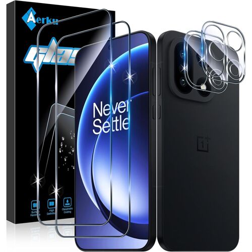 LORANKA-2 Pièces Verre Trempé pour Oneplus 15 5G avec 2 Pièces Caméra Arrière Objectif Protecteur, Dureté 9H Anti Rayures Film Protection écran, Ultra Résistant Vitre Protection