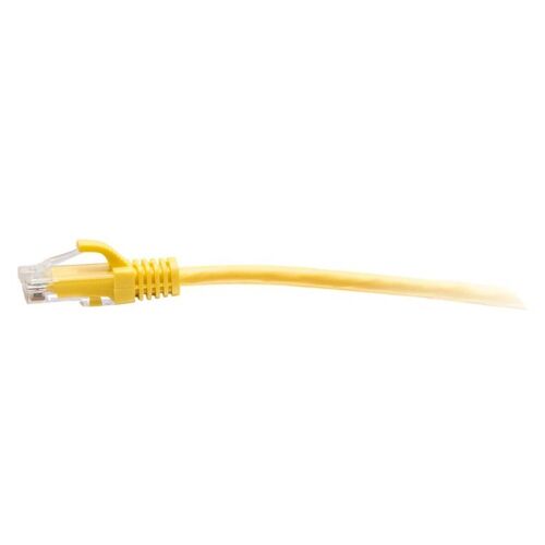 C2G 25ft (7.6m) Cat6a Snagless Unshielded (UTP) Slim Ethernet Network Patch Cable - Yellow - Cordon de raccordement - RJ-45 (M) pour RJ-45 (M) - 7.6 m - 4.8 mm - UTP - CAT 6a - moulé, sans crochet - jaune
