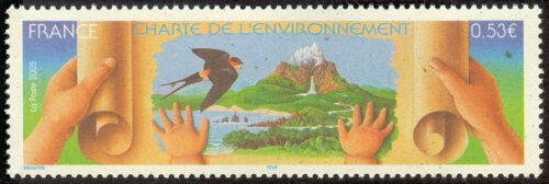Charte De L'Environnement Sur Papier Recyclé Année 2005 N° 3801 Yvert Et Tellier Luxe