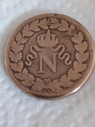 Pièce Rare Décime Napoléon 1er 1814 Un Point