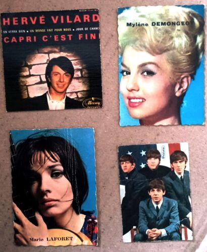 Vignettes Vedettes L'Age Des Idoles Marie Laforet/ Mylene Demongeot/ Herve Vilard/ Beatles