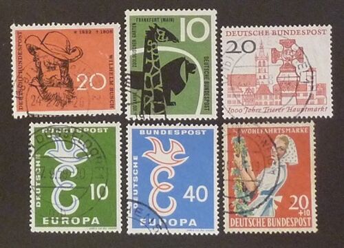 Allemagne Rép Fédérale Oblitéré N° 154 Et + Lot De 6 Timbres De 1958