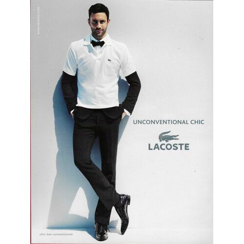 Publicité Papier - Vêtements Lacoste De 2011, Noah Mills Ambassadeur