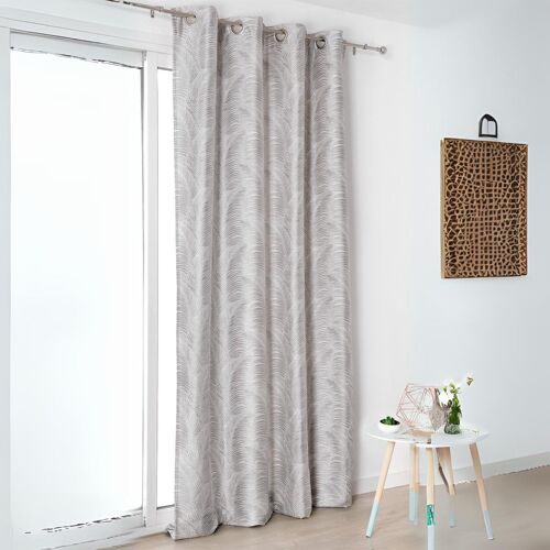 Rideau À Oeillets Aux Motifs Palmes