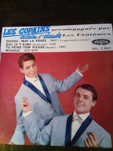 Les Copains Alain Et Claude . Ouvre Moi La Porte . 45 Tours Ep . Vogue Epl 7907