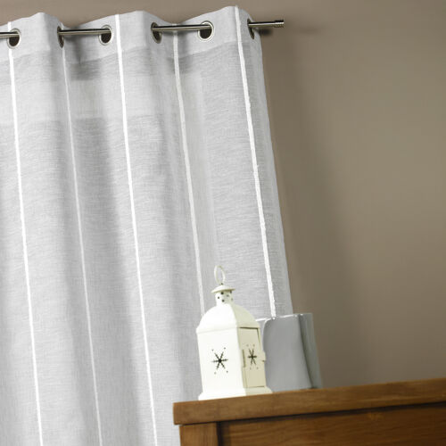 Voilage Étamine À Fines Rayures Verticales