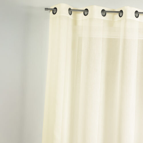 Voilage En Étamine Uni Avec Rayures Ton Sur Ton