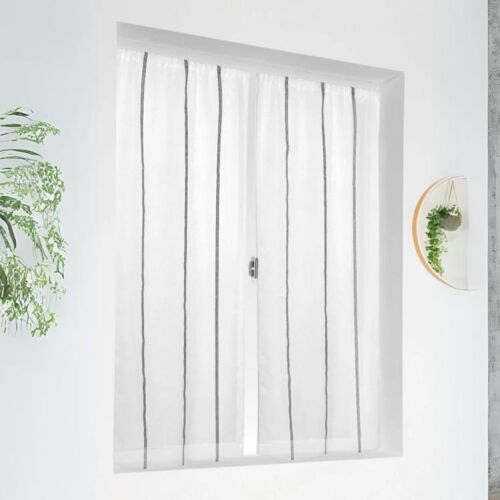 Paire De Voilages Droits À Rayures