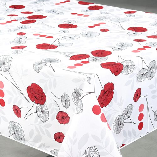 Nappe Anti-Tâche Rectangulaire Motif Coquelicots