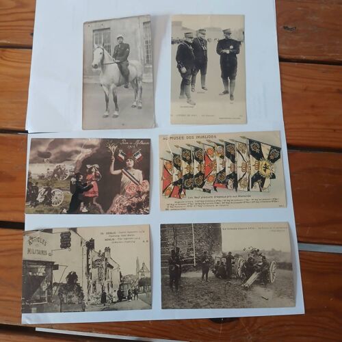 Cartes Postales Anciennes Guerres 14/18 Lot X6