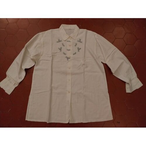 Chemise Popeline Coton Écru Colline