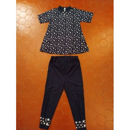 Ensemble Polo + Corsaire Jersey Coton Imprimé Colline