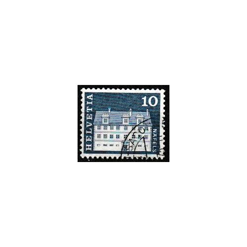 Bâtiments, Palais Freuler À Nafels. Timbre Suisse Oblitéré 1968 N° 816