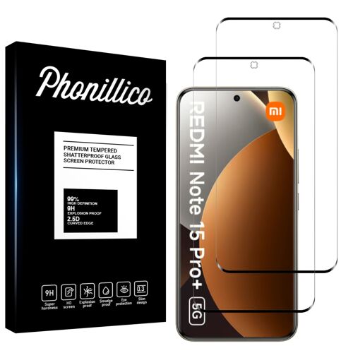 Verre Trempé pour Xiaomi Redmi Note 15 PRO PLUS 5G [Pack 2] Film Vitre Protection Ecran Phonillico®