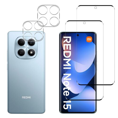 Verre Trempé pour Xiaomi Redmi Note 15 4G et Protection Caméra [Pack 2] Film Vitre Protection Phonillico®