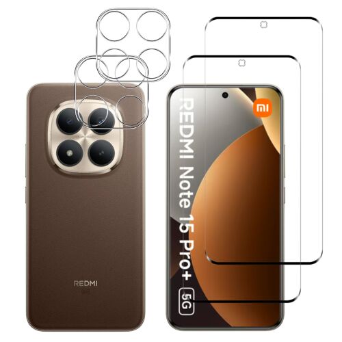 Verre Trempé pour Xiaomi Redmi Note 15 PRO PLUS 5G et Protection Caméra [Pack 2] Film Vitre Protection Phonillico®