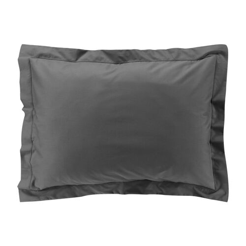 Taie D'oreiller Volant Plat 100% Percale De Coton