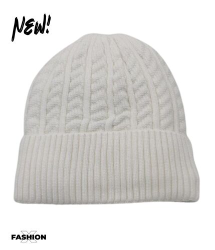 Bonnet Homme - 100% Synthétique - Couleur Écru - Taille Unique