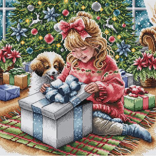 Kit Point De Croix Compté Ava "Cadeau Spécial" 26.2x26.2 Cm