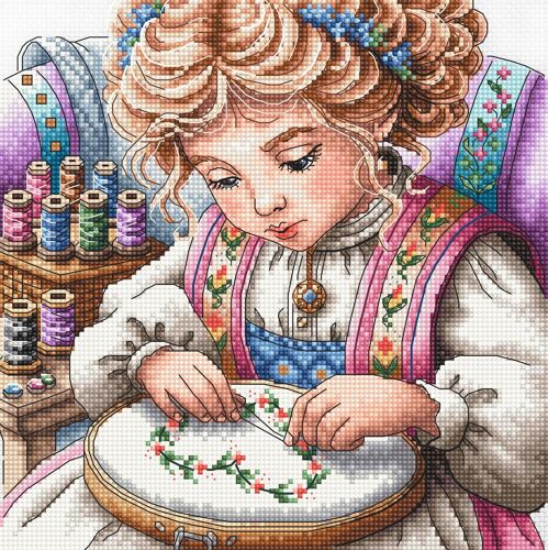Kit Point De Croix Compté Ava "Petit Artisan" 18.41x18.41 Cm