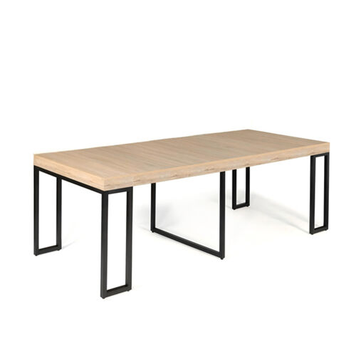 Table console extensible 8-10 personnes effet bois 235cm VELLA