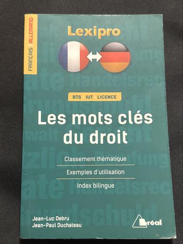 Les Mots Clés Du Droit (Français/Allemand)