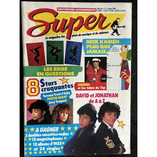 Super N° 7 Octobre 1988 Prince Sting Michael Jackson Boy George Dave Gahan Samantha Fox Gainsbourg Robert Smith + Posters