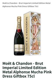 1 Btl De Moet Et Chandon - Brut Imperial Limited Edition Metal Alphonse Mucha Pink Dress