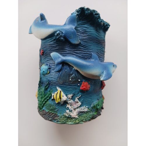 Pot Bleu Déco Dauphins Pour Crayons Ou Autre