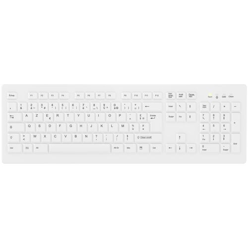 Contour Design Active Key Contour ClassicClean Clavier Médical Housse Amovible Full-Size Sans Fil Blanc C8100