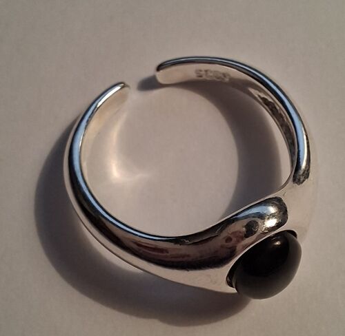 Bague Onyx Et Argent S925