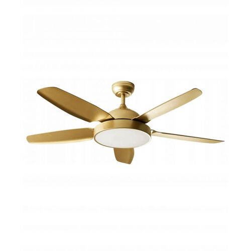 Ventilateur de plafond avec lampe avec télécommande laiton