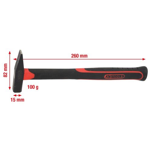 KS Tools 142.1311 Marteau à tête plate Noir