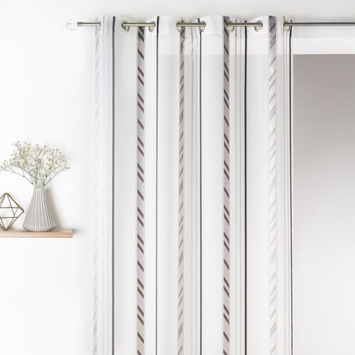 Voilage Fantaisie En Organza À Rayures Verticales