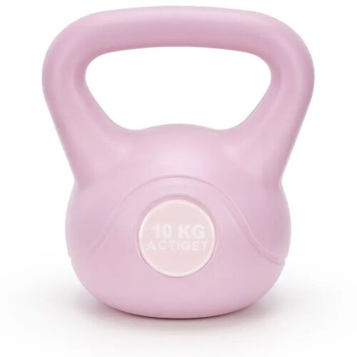 Actiget Kettlebell Pour Exercices, Haltère 10 Kg, Kettlebell D'entraînement Abs, Balle Rose