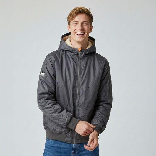 Bomber Fourrée À Capuche Zippée Homme Scott