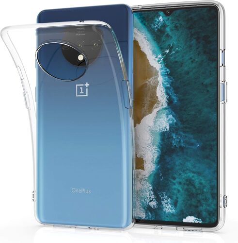 LORANKA-Coque Smartphone Compatible avec OnePlus 7T - Housse de téléphone en TPU Transparent