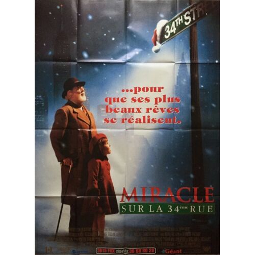 Miracle Sur La 34 Ème Rue - 34ème - Affiche Originale De Cinéma - Format 120x160 Cm - Un Film De Les Mayfield Avec Richard Attenborough, Elizabeth Perkins, Dylan Mcdermott, J.T. Walsh - Année 1994
