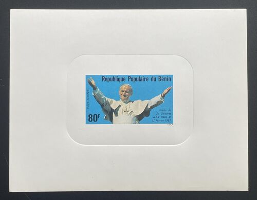 Benin 1982 Mi. 277 Epreuve De Luxe Proof Pape Jean-Paul Ii Papst Pope John Paul Visite Visit Besuch Johannes