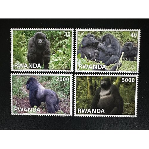 Rwanda 2010 Mi. 1482 - 1485 Gorilles Gorillas Gorilla Faune Fauna Affen Primates Wildlife Regenwald Foret