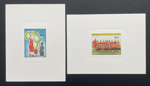 Congo 1981 Mi. 800 - 801 Epreuve De Luxe Proof Handball Championnes Afrique Sport Equipe Team Mannschaft