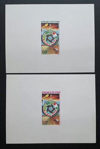 Cote D'ivoire 1984 Mi. 820 - 821 Epreuve De Luxe Proof Conseil De L'entente Solidarite Agriculture