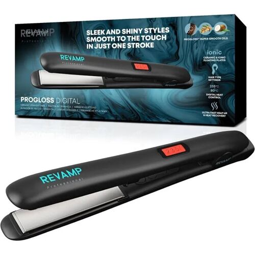 Fer À Lisser Professionnel Revamp Progloss - Céramique, Température Réglable, 3 M