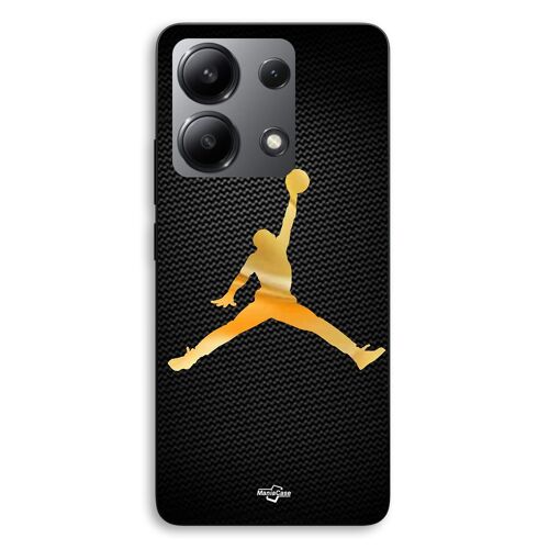 Coque Pour Xiaomi Redmi Note 13 4G Jordan logo 23 nike basketball couleur dorée Maniacase