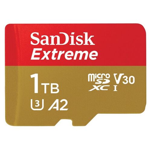 SanDisk Extreme - Carte mémoire flash (adaptateur microSDXC vers SD inclus(e)) - 1 To - A2 / Video Class V30 / UHS-I U3 / Class10 - microSDXC UHS-I