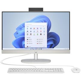 HP 24-cr0034nf - 23.8" Ryzen 5 7520U 8 Go RAM 512 Go AMD Radeon 610M - Blanc
