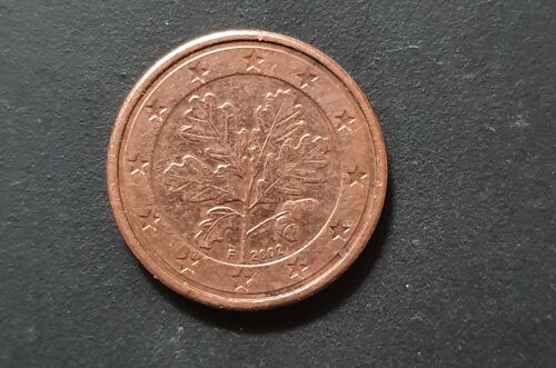 Pièce De 1 Centime D'Euro De 2002 , Lettre F , Rfa , Feuilles De Chêne .