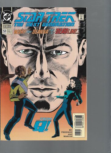 [ Comic Book V.O. ] Star Trek : The Next Generation # 53 ( Early November 1993 ) : " Reductions &amp; Deductions " - Featuring : Dixon Hill ( " Worf And Deanna Face A Deadline ... From Q ! " )