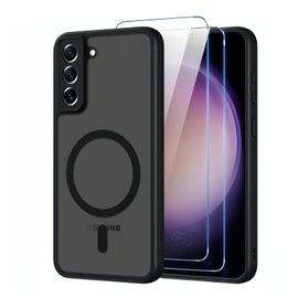 Coque Mat Magnétique pour SAMSUNG GALAXY S23+/S23 PLUS - 2 Verre Trempé,Compatible avec MagSafe,Translucide Antichoc HQSELECTION®